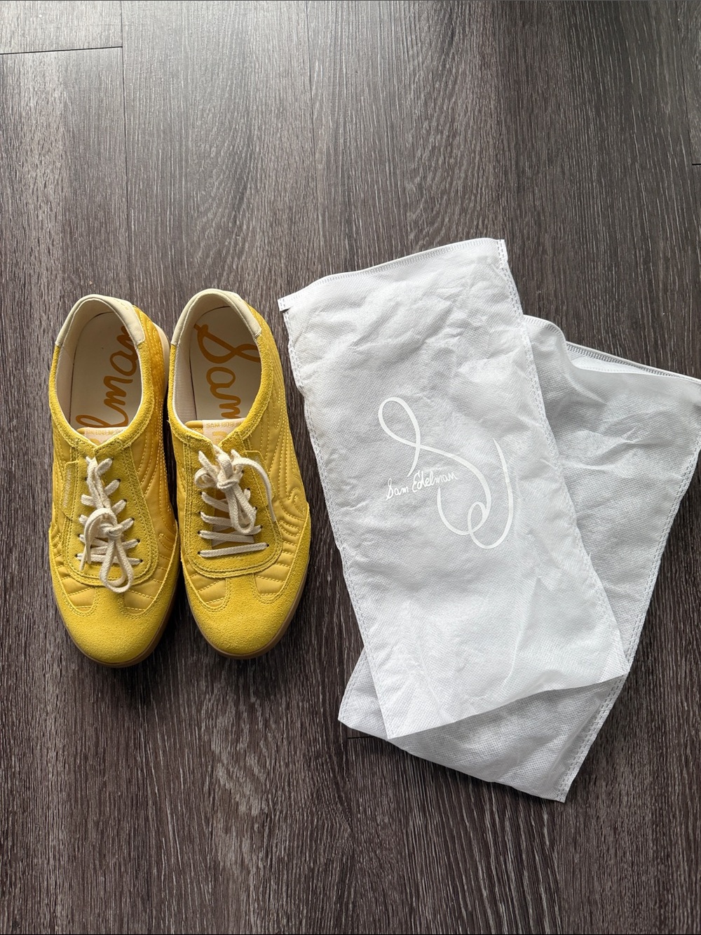 NEW - Sam Edelman Isabel Yellow Quilted Sneakers